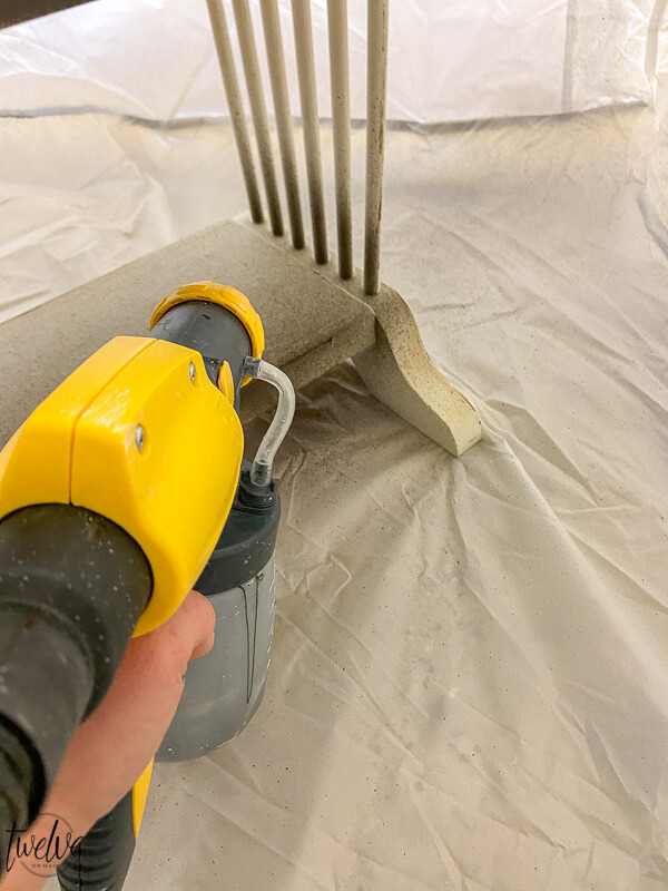 How to use a Wagner paint sprayer to paint furniture with confidence and ease.  There are a couple simple steps to creating a beautiful finish.