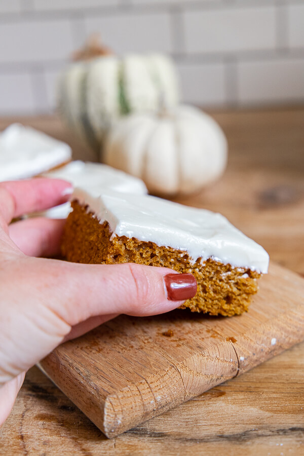 The most decadent pumpkin sheet cake recipe.  This pumpkin dessert is the perfect ting to make for parties or just for your family~