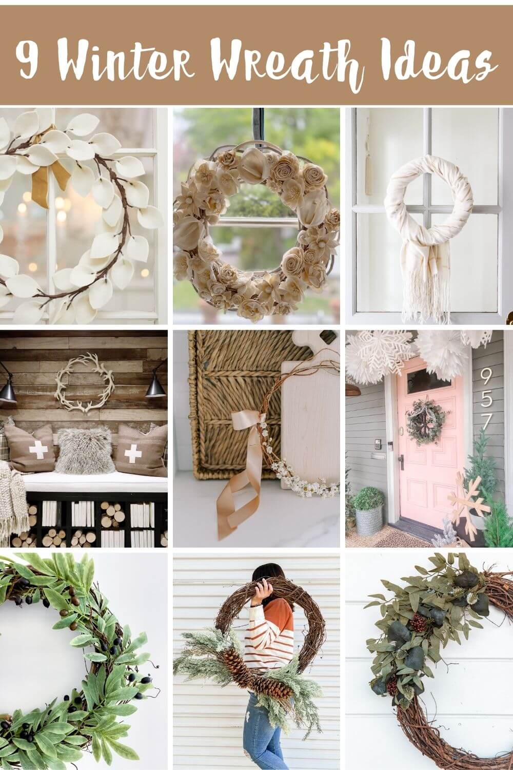 Oodles of gorgeous winter wreath ideas perfect for those cold winter days!  Get some great ideas and check out these tutorials!
