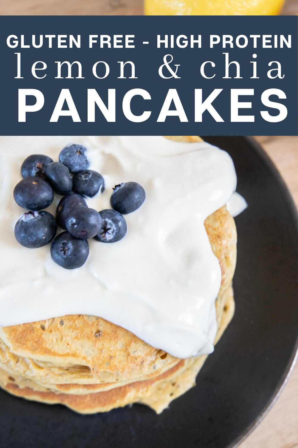 Make these amazing lemon chia high protein pancakes right now! These are gluten free, full of protein, easy to make, and taste amazing!