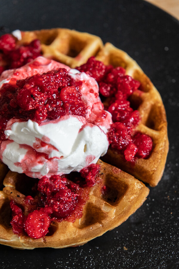 Easy Overnight Sourdough Waffles