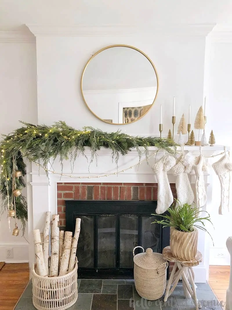 Christmas mantel decor