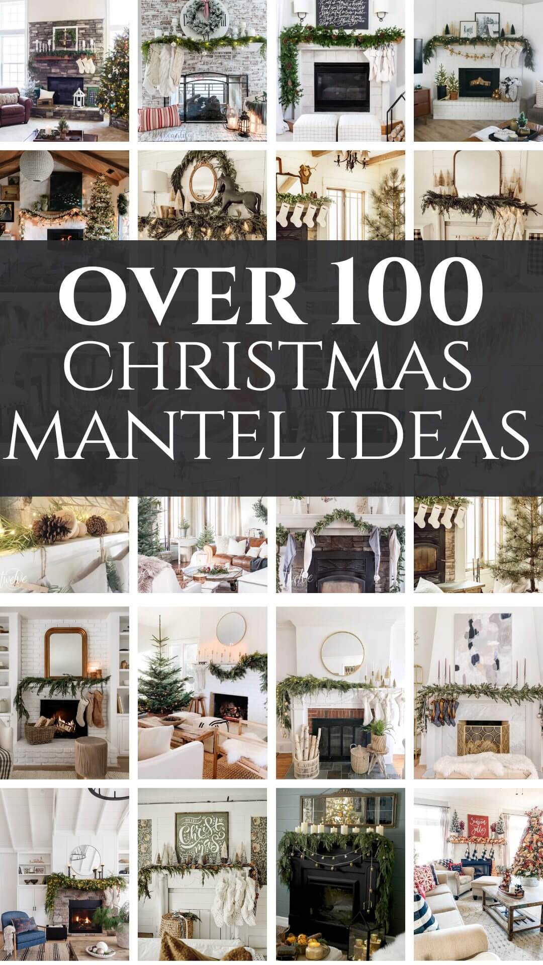 Over 100 fireplace Christmas decor ideas perfect for your home. I am sharing Christmas mantel decor in all its styles too! Click here to see tons of ideas, resources and inspiration!