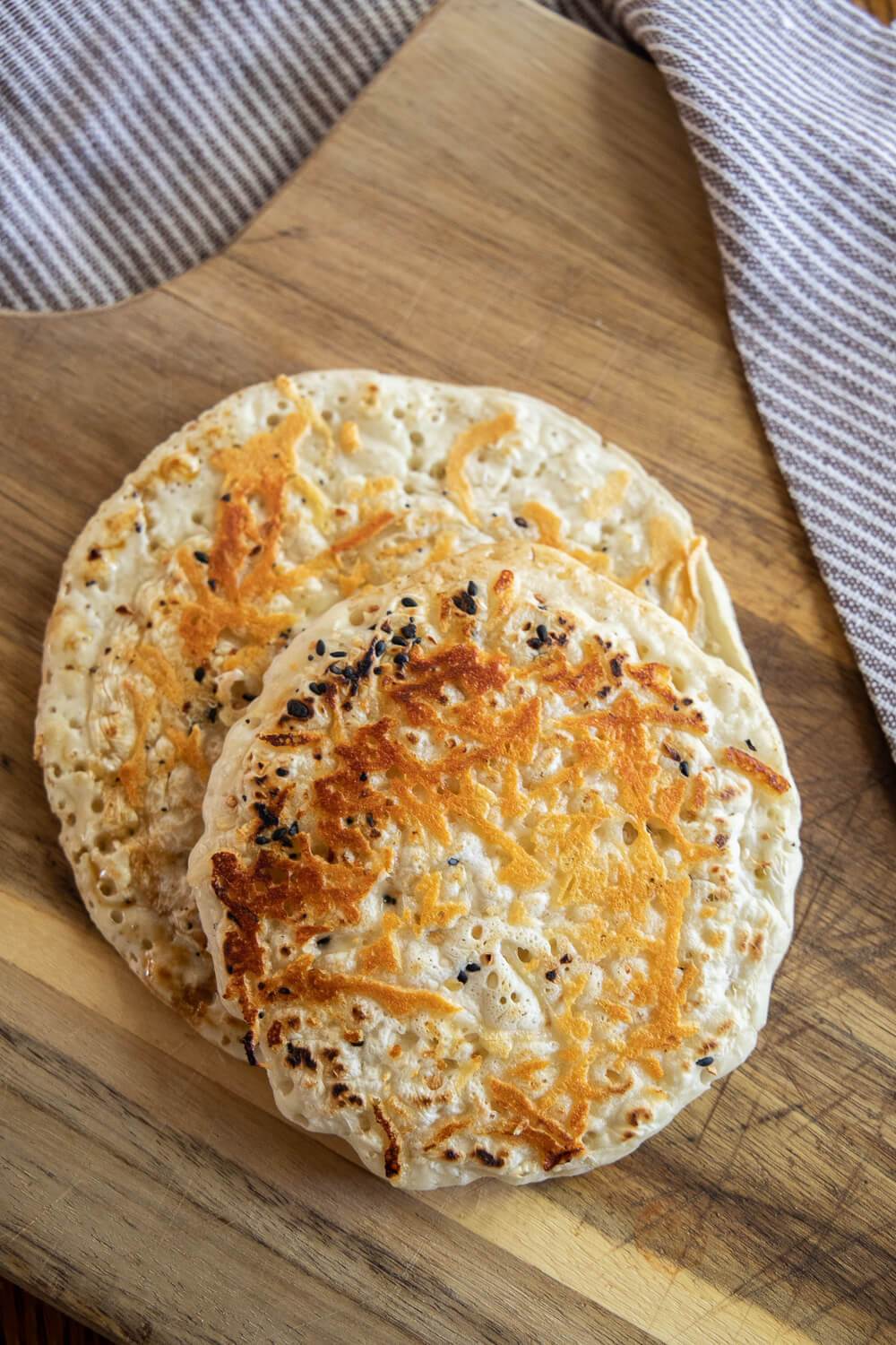 2 Ingredient Easy Sourdough Flatbread