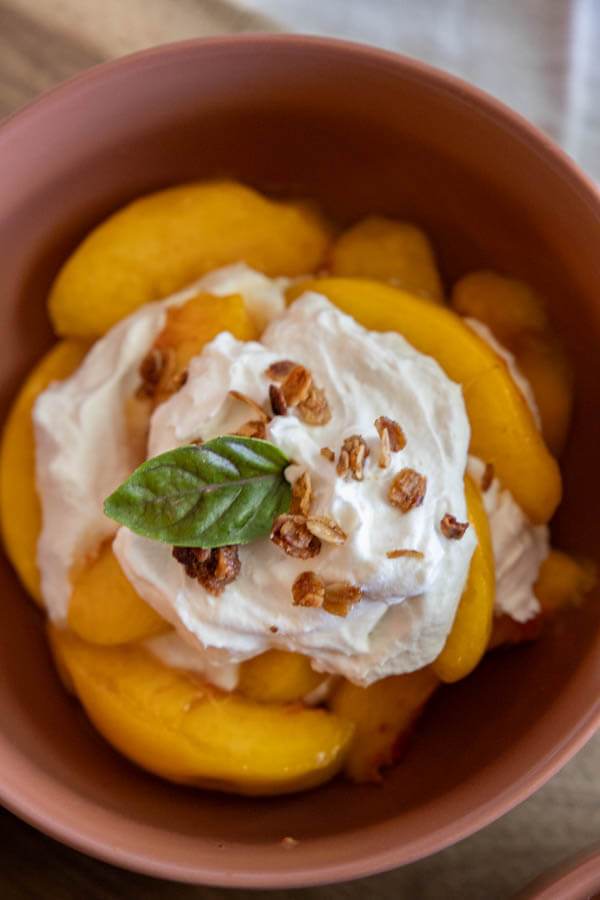 Quick and Easy Peaches and Cream Dessert