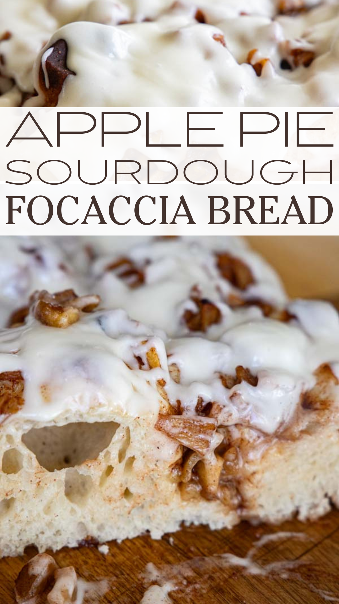 This amazing apple pie sourdough focaccia bread recipe is a glorious take on my regular sourdough focaccia bread. It is light and airy with a sweet and cinnamon spiced apple topping and elevated even more with the addition of a cream cheese icing drizzle.