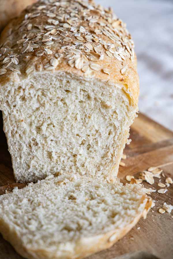 Soft Honey Oat Sourdough Sandwich Bread